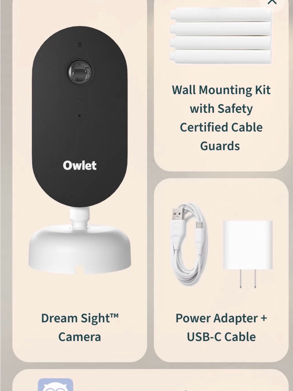 Owlet Dream Sight (Gen 3) Smart 2K HD
Digital Video Baby Monitor $99 retail